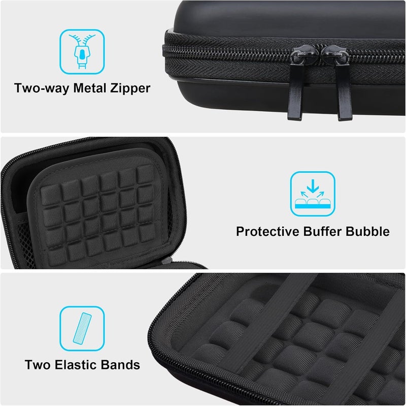 Lacdo حقيبة حمل القرص الصلب لتوشيبا كانفيو باسيكس / كانفيو فليكس / كانفيو أدفانس / الألعاب القرص الصلب الخارجي المحمول 1TB 2TB 3TB 4TB 2.5 بوصة HDD حقيبة سفر EVA مقاومة للصدمات، أسود + أسود - Image 3